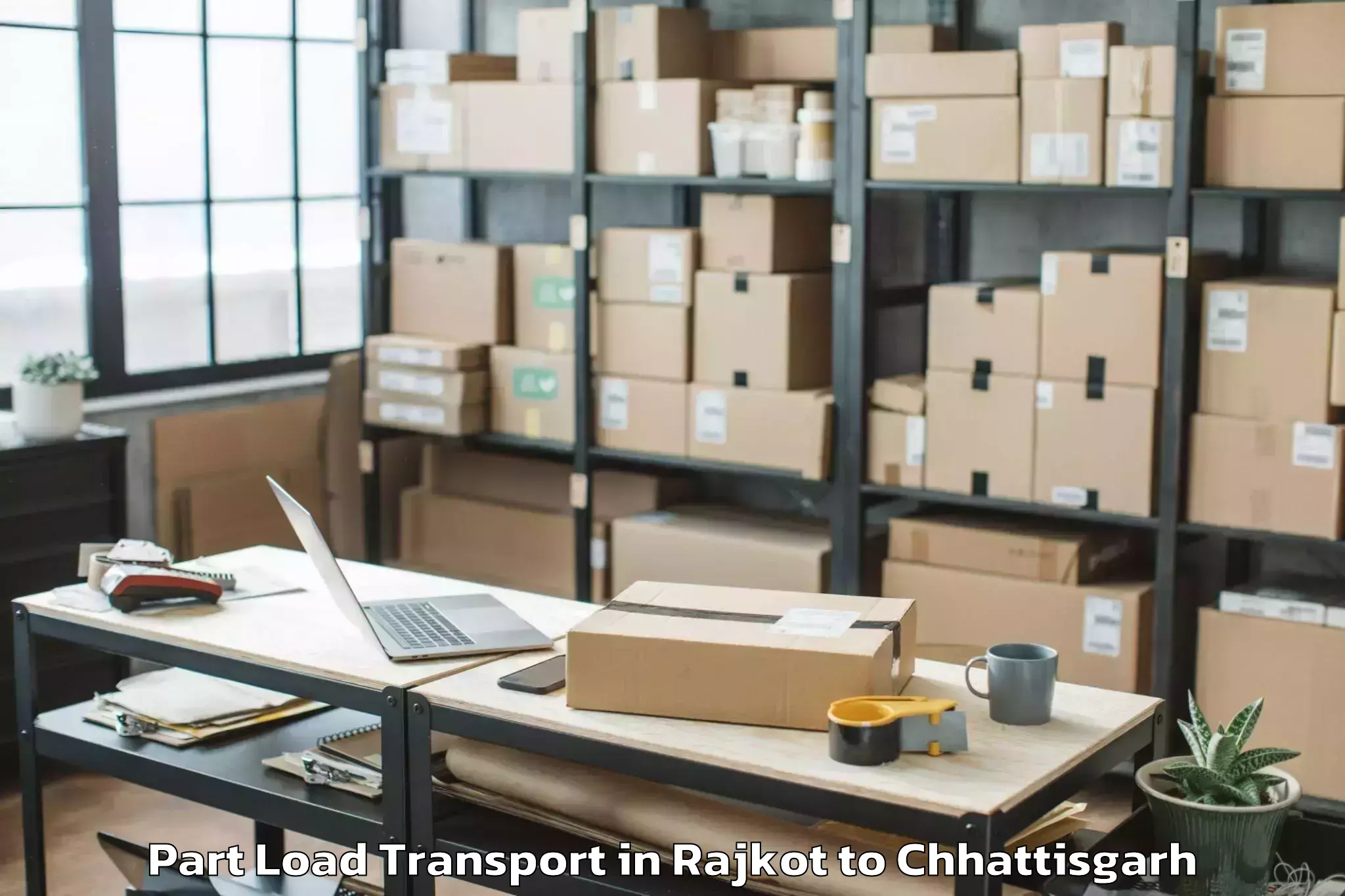 Hassle-Free Rajkot to Durgukondal Part Load Transport